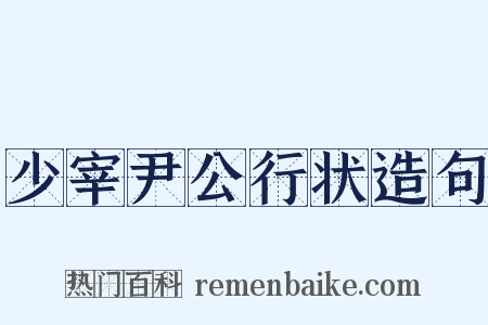 少宰尹公行状造句是什么意思的图片
